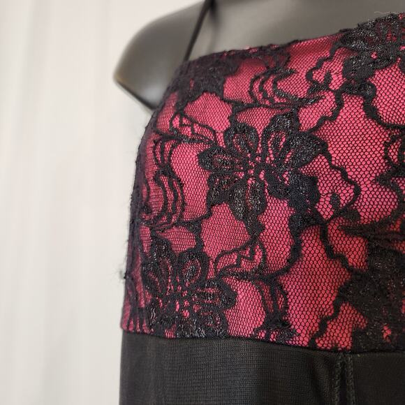 CALIFORNIA CONCEPTS VTG Black Pink Goth Whimsigoth Dark Fairycore Maxi Dress 6 - Picture 7 of 10